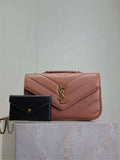 YSL 801437 Loulou small in matelass¨¦ lambskin Pink