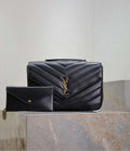YSL 803541 Loulou large in matelass¨¦ lambskin Black