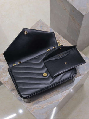 YSL 803541 Loulou large in matelass¨¦ lambskin Black - Default Title - View 8