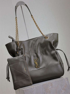 YSL 809824 JAMIE 4.3 Large SHOPPING in lambskin Dark Green - Default Title - View 2