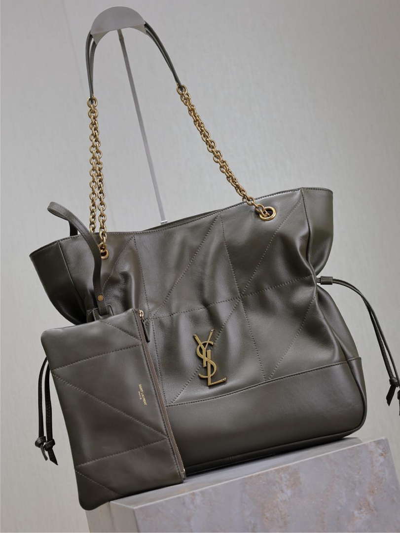 YSL 809824 JAMIE 4.3 Large SHOPPING in lambskin Dark Green