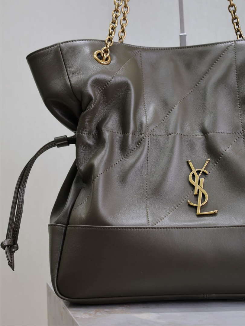 YSL 809824 JAMIE 4.3 Large SHOPPING in lambskin Dark Green