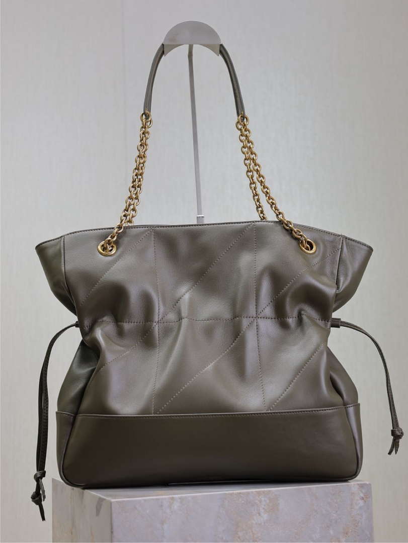 YSL 809824 JAMIE 4.3 Large SHOPPING in lambskin Dark Green