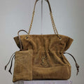 YSL 809824 JAMIE 4.3 Large SHOPPING in Suede Brown - Default Title - View 1