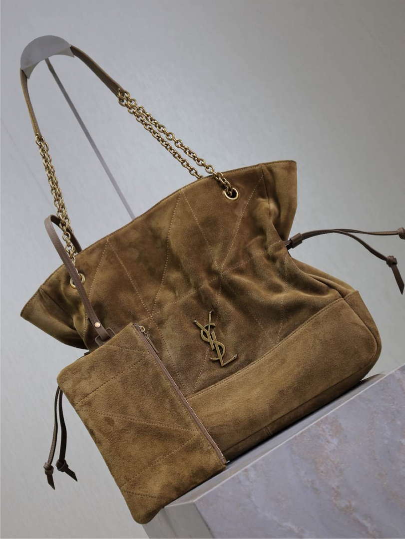 YSL 809824 JAMIE 4.3 Large SHOPPING in Suede Brown