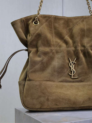 YSL 809824 JAMIE 4.3 Large SHOPPING in Suede Brown - Default Title - View 3