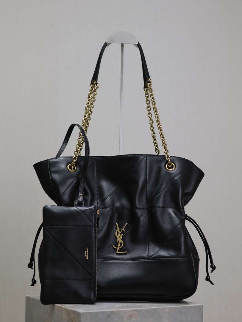YSL 809824 JAMIE 4.3 SHOPPING in lambskin Black