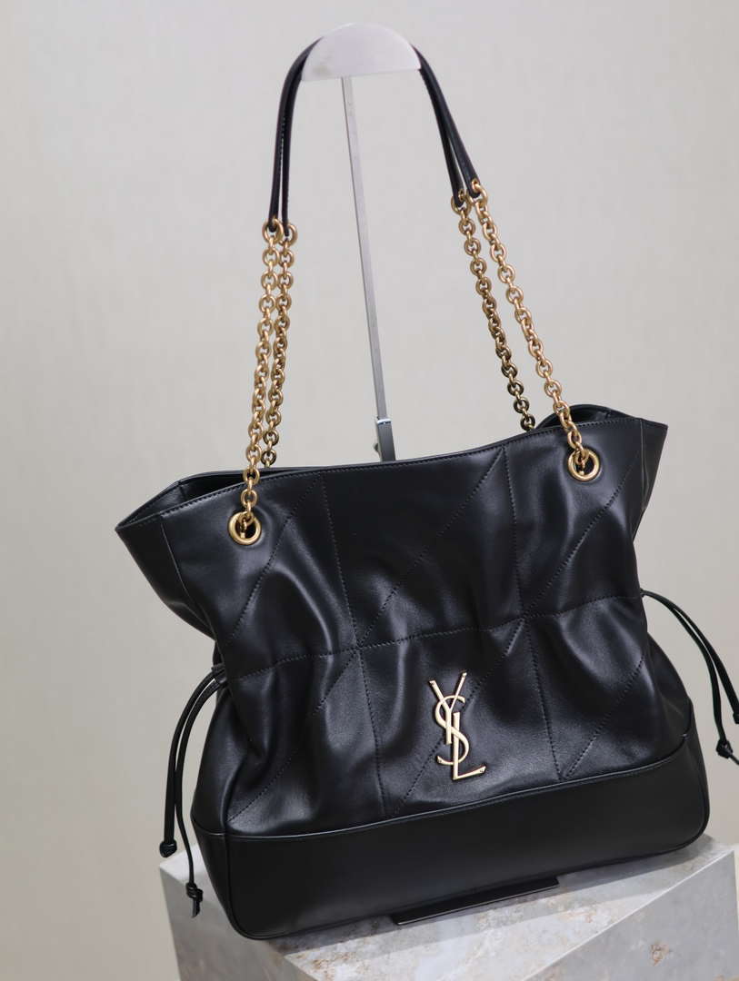 YSL 809824 JAMIE 4.3 SHOPPING in lambskin Black