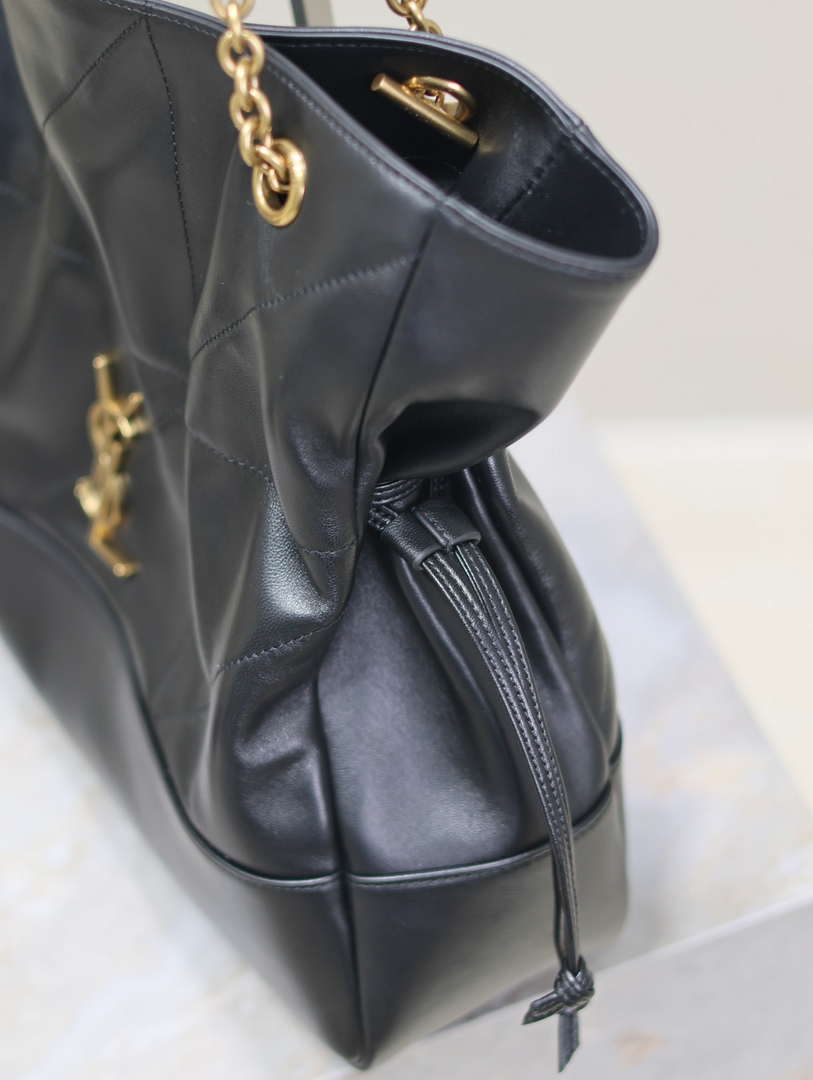 YSL 809824 JAMIE 4.3 SHOPPING in lambskin Black