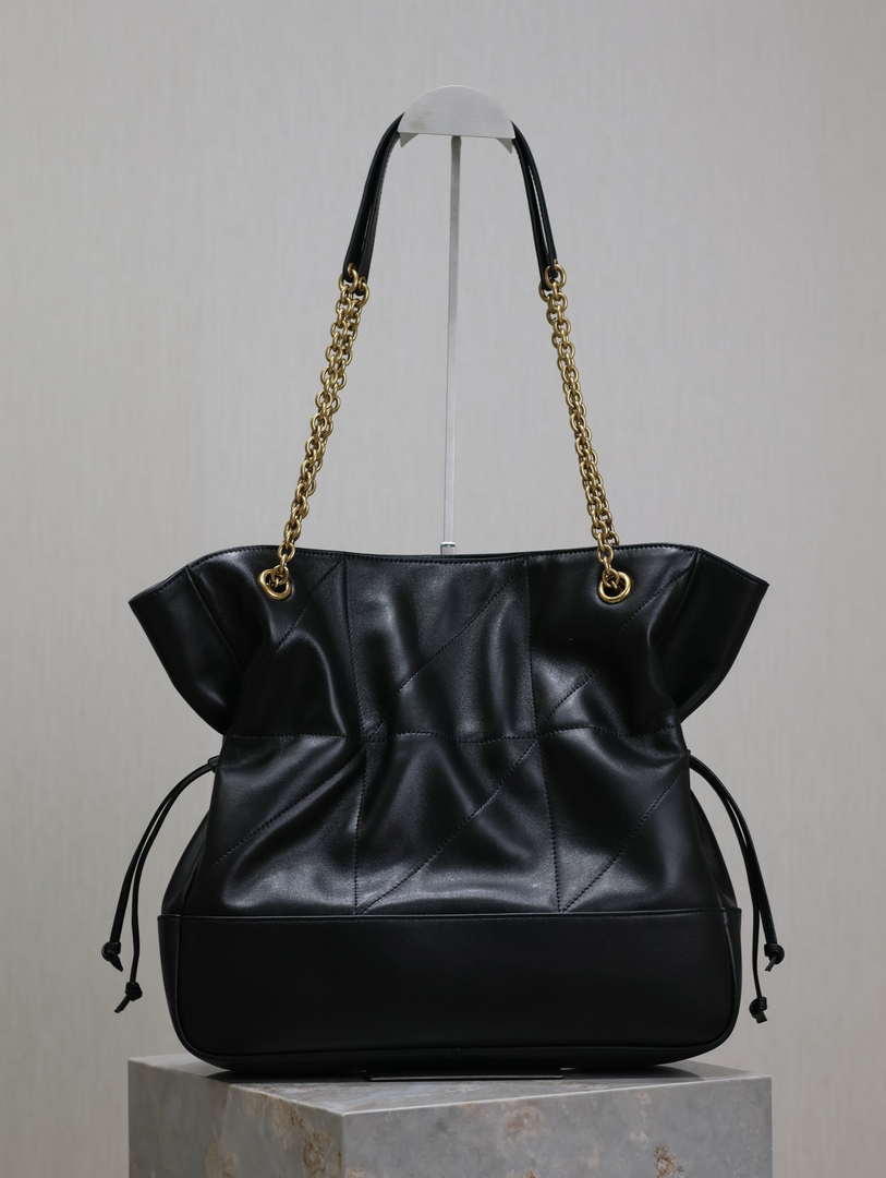 YSL 809824 JAMIE 4.3 SHOPPING in lambskin Black