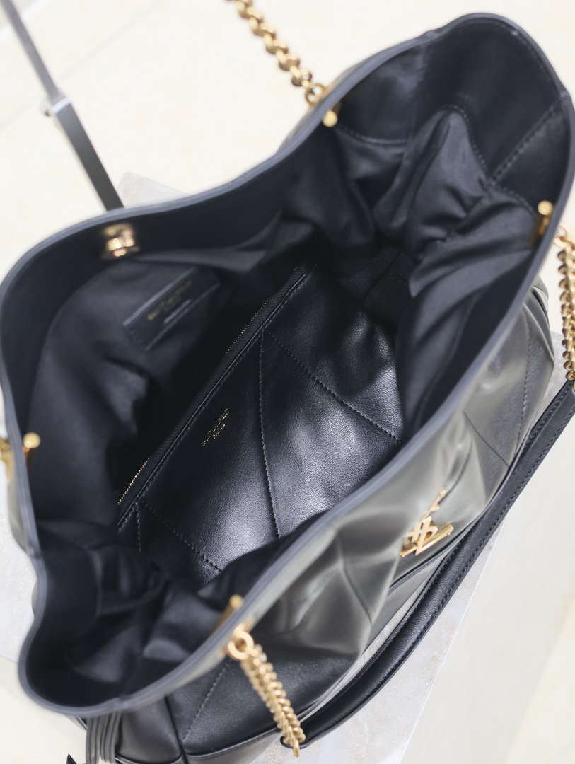 YSL 809824 JAMIE 4.3 SHOPPING in lambskin Black