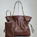 YSL 809824 JAMIE 4.3 SHOPPING in lambskin Coffe - Default Title - View 1