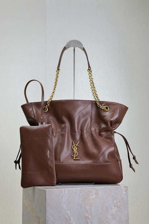 YSL 809824 JAMIE 4.3 SHOPPING in lambskin Coffe - Default Title - View 1