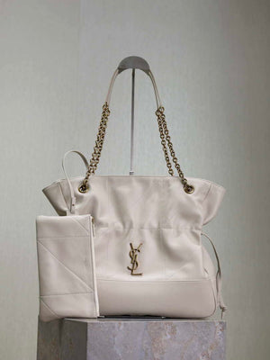 YSL 809824 JAMIE 4.3 SHOPPING in lambskin White - Default Title - View 1