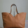 YSL 817602AAEB31000 Y Tote in leather Calfskin Brown - Default Title - View 1