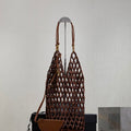 YSL 821911 supple bucket in wood beads Dark brown WOOD - Default Title - View 1