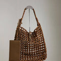 YSL 823807 LE 5 ¨¤ 7 large in wood beads LIGHT WOOD