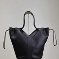 YSL 833160AAE146359 Y large Hobo in leather Black - Default Title - View 1