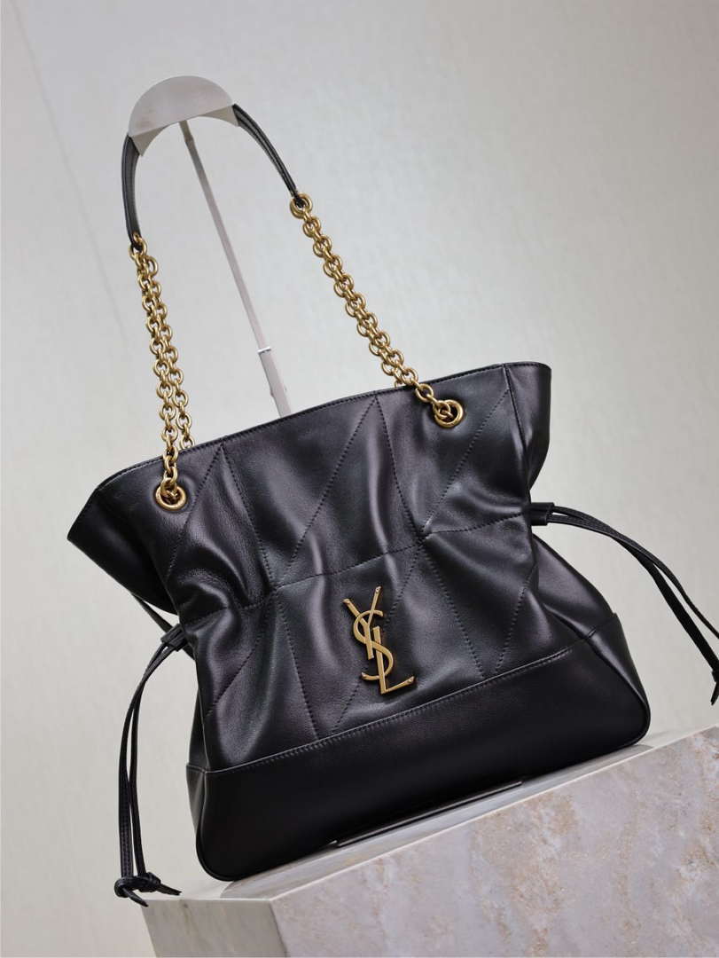 YSL 833948 JAMIE 4.3 Small SHOPPING in lambskin Black