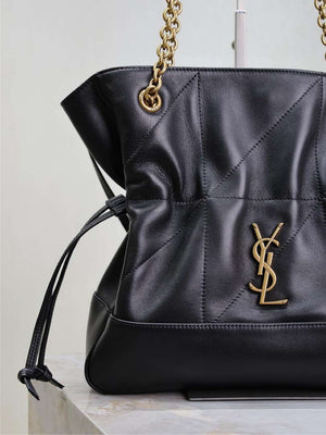 YSL 833948 JAMIE 4.3 Small SHOPPING in lambskin Black - Default Title - View 3