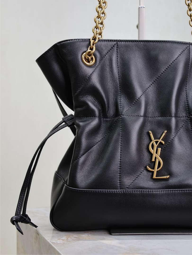YSL 833948 JAMIE 4.3 Small SHOPPING in lambskin Black