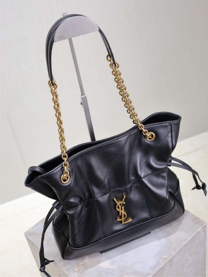 YSL 833948 JAMIE 4.3 Small SHOPPING in lambskin Black