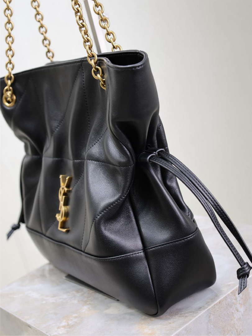 YSL 833948 JAMIE 4.3 Small SHOPPING in lambskin Black