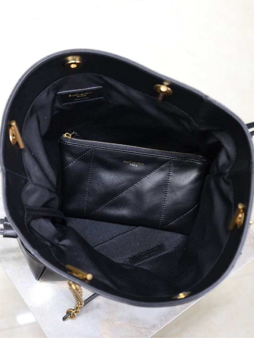 YSL 833948 JAMIE 4.3 Small SHOPPING in lambskin Black