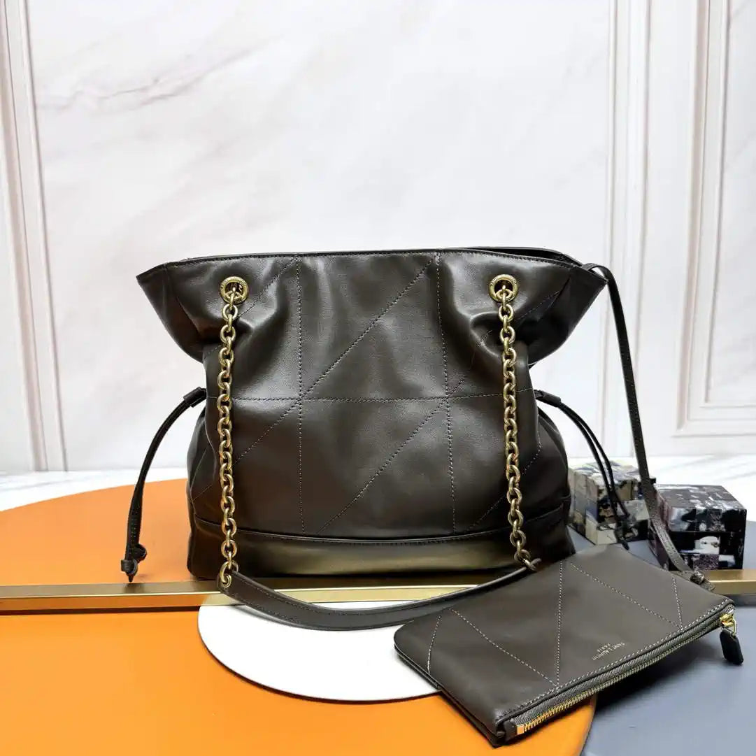YSL 833948 JAMIE 4.3 Small SHOPPING in Lambskin Dark Green