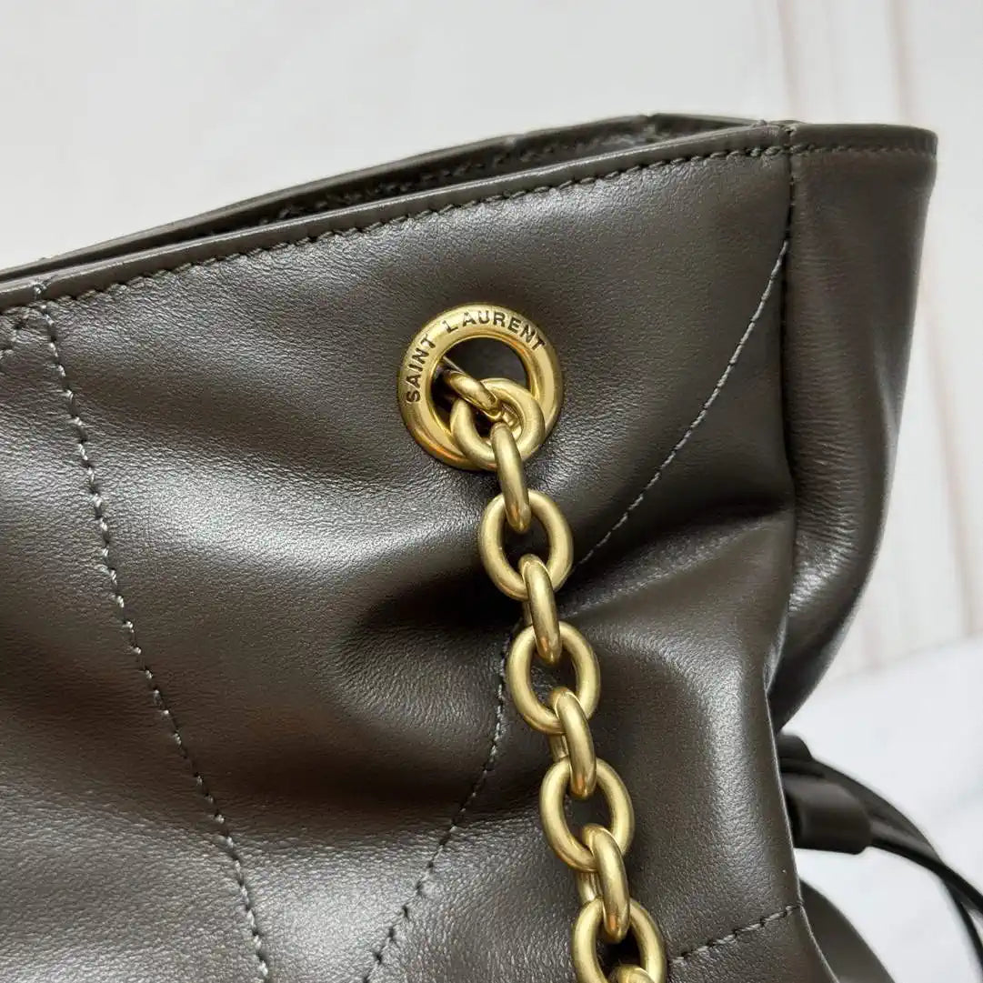 YSL 833948 JAMIE 4.3 Small SHOPPING in Lambskin Dark Green