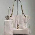 YSL 833948 JAMIE 4.3 Small SHOPPING in lambskin White - Default Title - View 1
