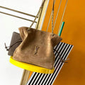 YSL 833948 JAMIE 4.3 Small SHOPPING in Suede leather Brown