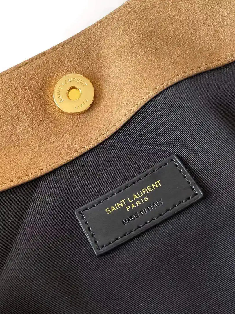YSL 833948 JAMIE 4.3 Small SHOPPING in Suede leather Brown