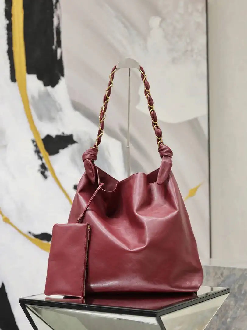 YSL AMALIA in smooth leather 834750 Wine Red