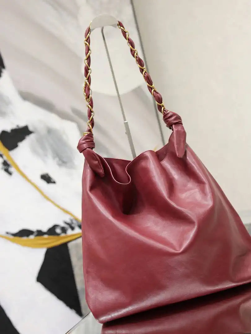 YSL AMALIA in smooth leather 834750 Wine Red