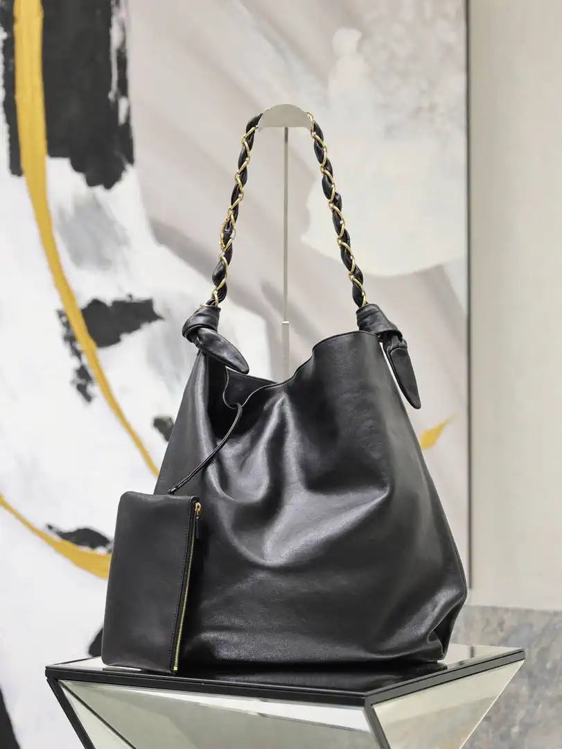YSL AMALIA in smooth leather 834750 Black