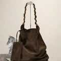 YSL AMALIA in Suede leather 834750 Dark Green