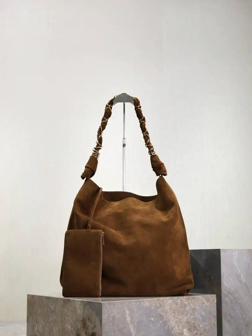 YSL AMALIA in Suede leather 834750 Brown