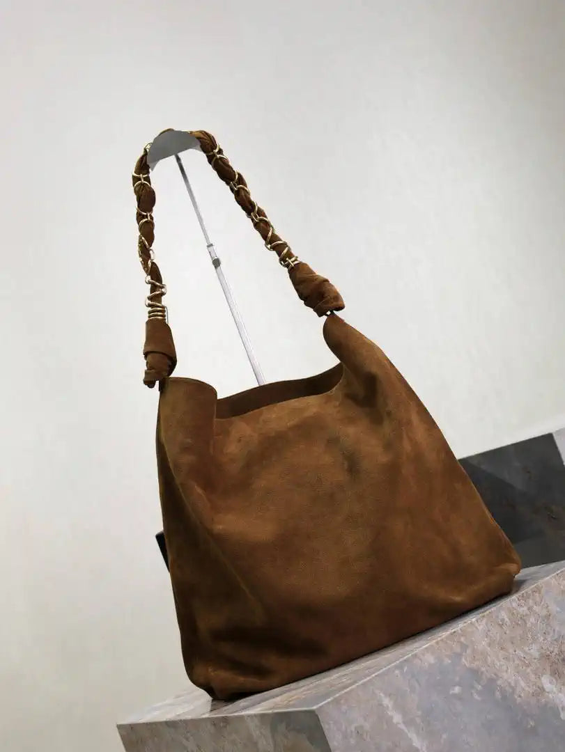 YSL AMALIA in Suede leather 834750 Brown