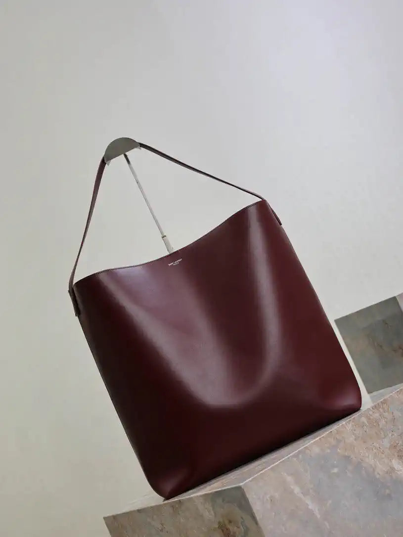 YSL BOLD hobo bag in smooth leather 845383 Wine Red
