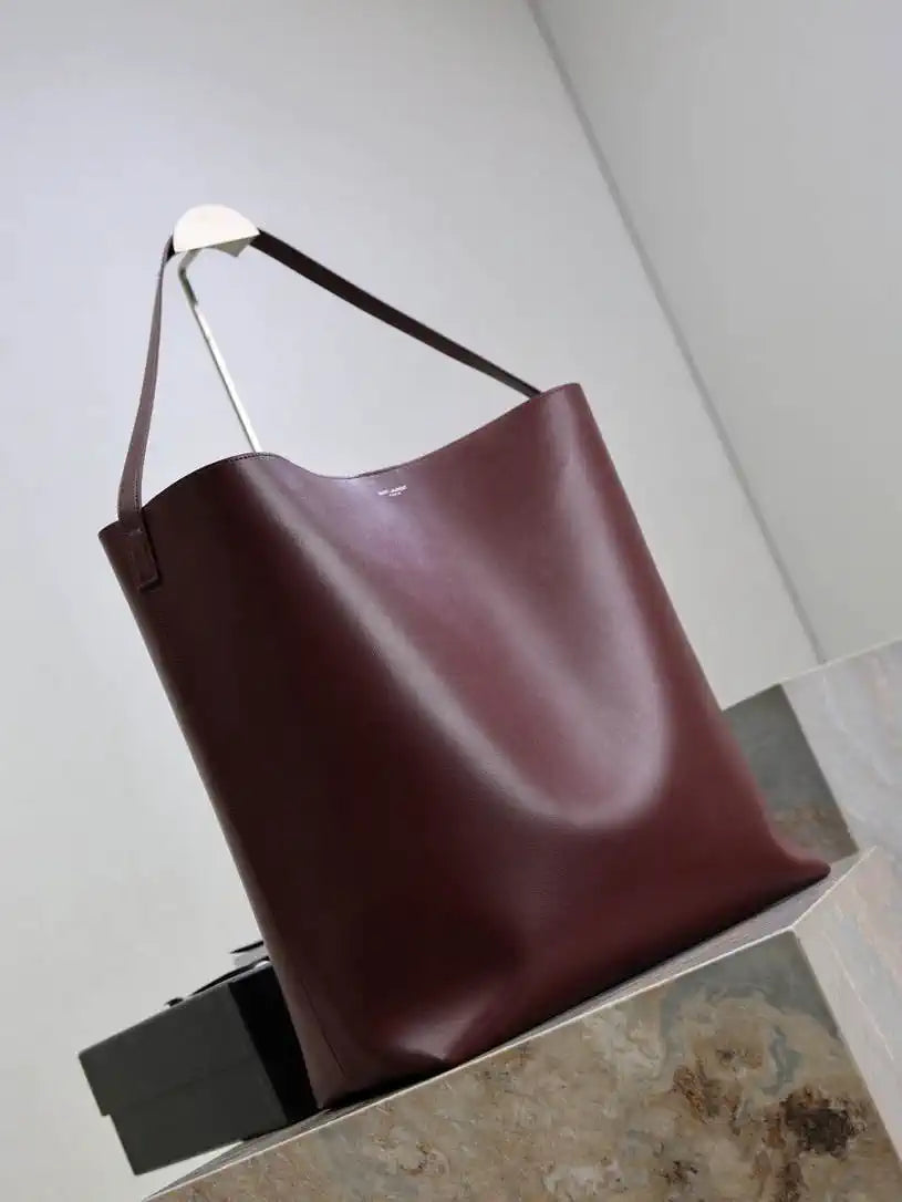 YSL BOLD hobo bag in smooth leather 845383 Wine Red