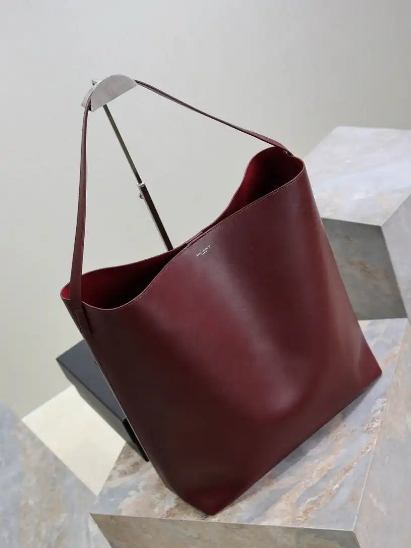 YSL BOLD hobo bag in smooth leather 845383 Wine Red