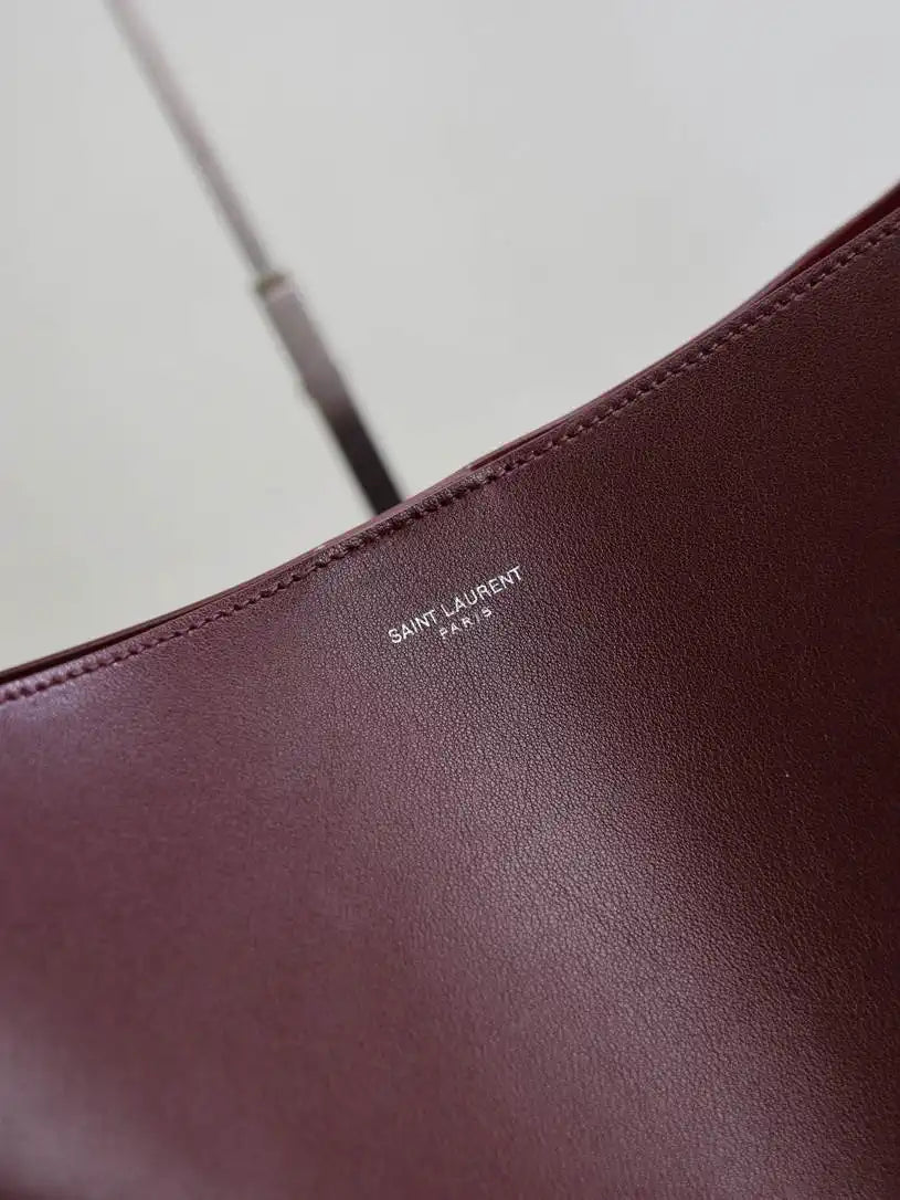 YSL BOLD hobo bag in smooth leather 845383 Wine Red