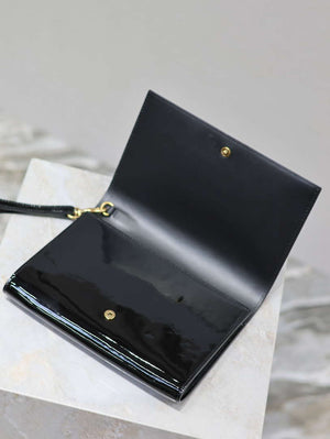 YSL 617662 Cassandre Matelass¨¦ Flap pouch in Black Patent leather - Default Title - View 8