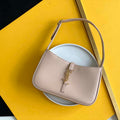 YSL LE5¨¤7 657228 Hobo Bag In Crocodile Embossed Shiny Leather Pink - Default Title - View 1