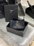 YSL LE5¨¤7 657228 Hobo Bag In Serpentine Leather Black