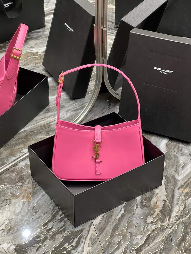 YSL LE5¨¤7 657228 Hobo Bag In Smooth Leather Plum