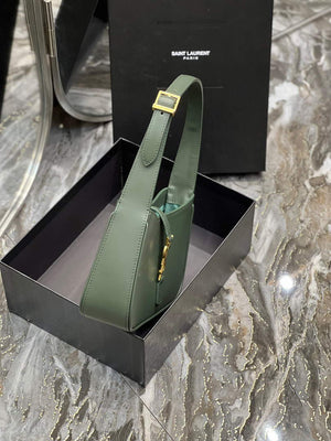 YSL LE5¨¤7 657228 Hobo Bag In Smooth Leather Dark Green - Default Title - View 4