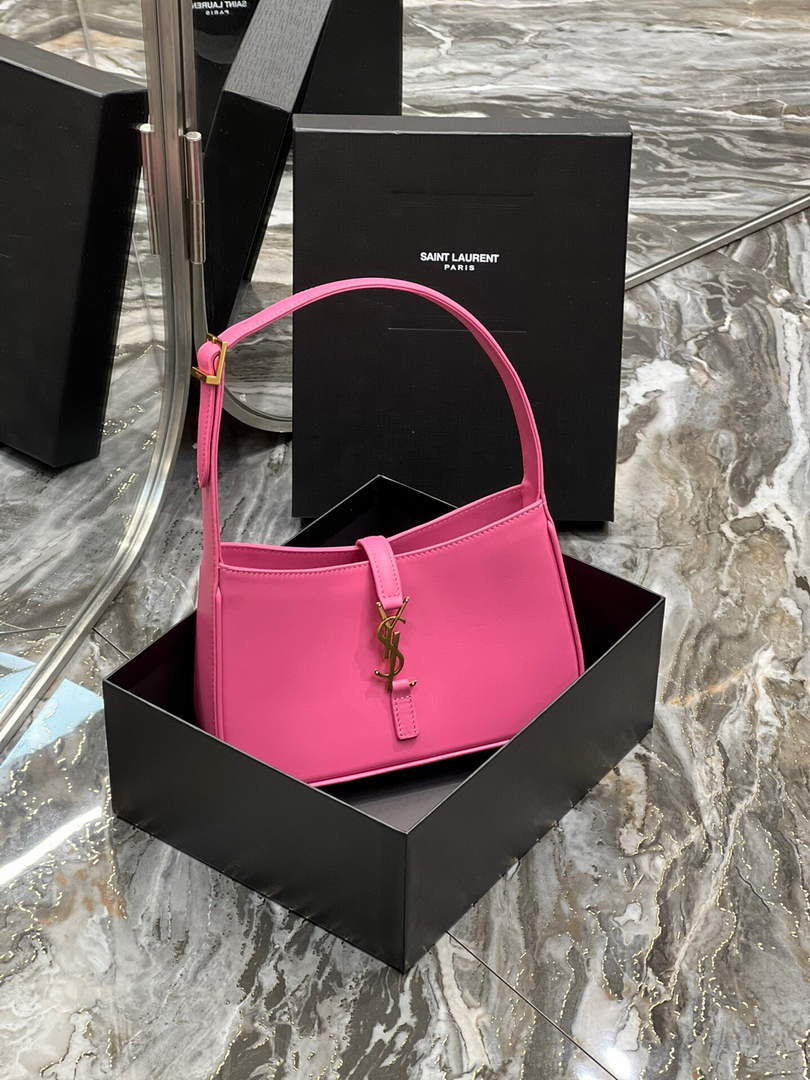 YSL LE5¨¤7 657228 Hobo Bag In Smooth Leather Plum