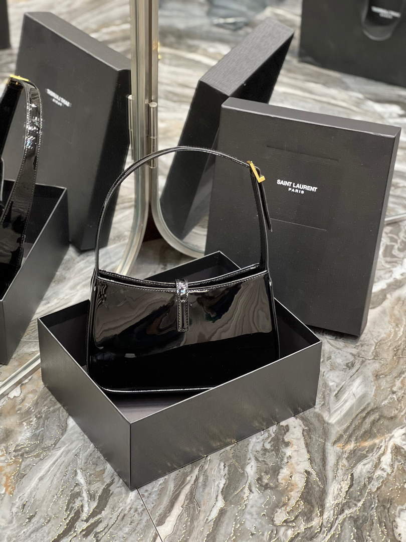 YSL LE5¨¤7 657228 Hobo Bag In Patent Leather Black